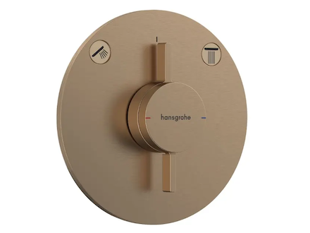 Hansgrohe DuoTurn S - Baterie pod omítku, pro 2 spotřebiče, kartáčovaný bronz 75418140