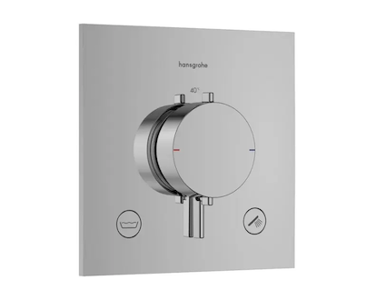 Hansgrohe Ecostat Comfort E - Termostatická baterie pod omítku, pro 2 spotřebiče, chrom 33716000