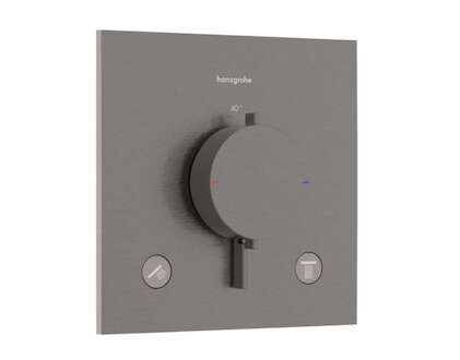 Hansgrohe Ecostat Comfort E - Termostatická baterie pod omítku, pro 2 spotřebiče, kartáčovaný černý chrom 33711340