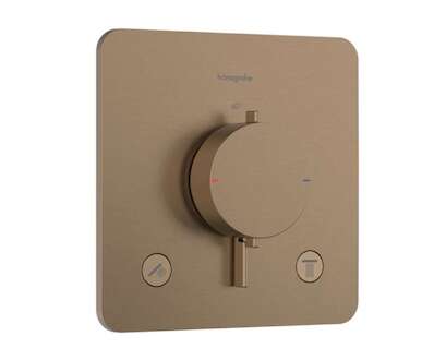 Hansgrohe Ecostat Comfort Q - Termostatická baterie pod omítku, pro 2 spotřebiče, kartáčovaný bronz 33713140