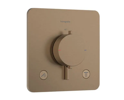 Hansgrohe Ecostat Comfort Q - Termostatická baterie pod omítku, pro 2 spotřebiče, kartáčovaný bronz 33713140
