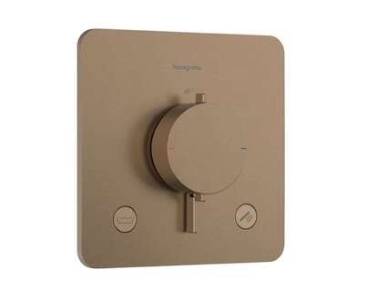 Hansgrohe Ecostat Comfort Q - Termostatická baterie pod omítku, pro 2 spotřebiče, kartáčovaný bronz 33717140