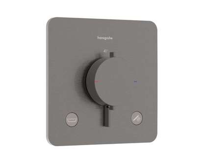 Hansgrohe Ecostat Comfort Q - Termostatická baterie pod omítku, pro 2 spotřebiče, kartáčovaný černý chrom 33717340