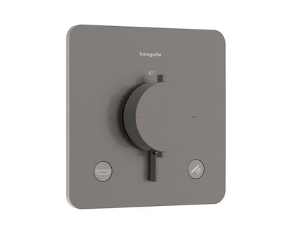 Hansgrohe Ecostat Comfort Q - Termostatická baterie pod omítku, pro 2 spotřebiče, kartáčovaný černý chrom 33717340