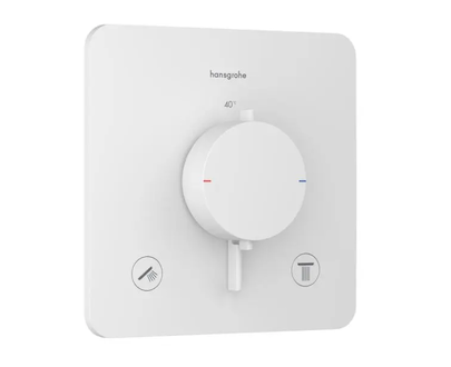 Hansgrohe Ecostat Comfort Q - Termostatická baterie pod omítku, pro 2 spotřebiče, matná bílá 33713700