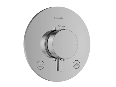 Hansgrohe Ecostat Comfort S - Termostatická baterie pod omítku, pro 2 spotřebiče, chrom 33718000