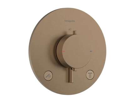 Hansgrohe Ecostat Comfort S - Termostatická baterie pod omítku, pro 2 spotřebiče, kartáčovaný bronz 33715140