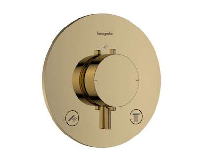Hansgrohe Ecostat Comfort S - Termostatická baterie pod omítku, pro 2 spotřebiče, leštěný vzhled zlata 33715990
