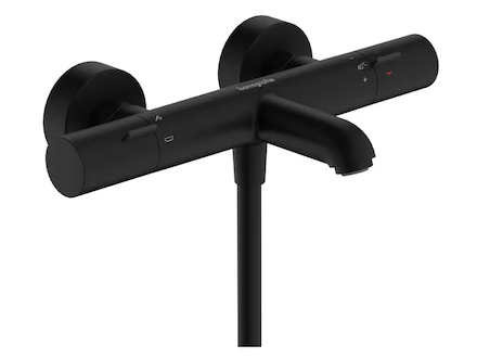 Hansgrohe Ecostat Fine - Termostatická vanová baterie, matná černá 13325670