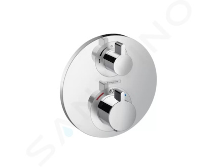 Hansgrohe Ecostat S - Termostatická baterie pod omítku pro 2 spotřebiče, chrom 15758000