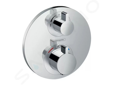 Hansgrohe Ecostat S - Termostatická sprchová baterie pod omítku s uzavíracím ventilem, chrom 15757000