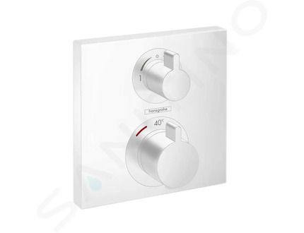 Hansgrohe Ecostat Square - Termostatická baterie pod omítku pro 2 spotřebiče, matná bílá 15714700