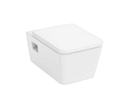 Hansgrohe EluPura Q Original - Závěsné WC se sedátkem, Rimless, bílá 60208450