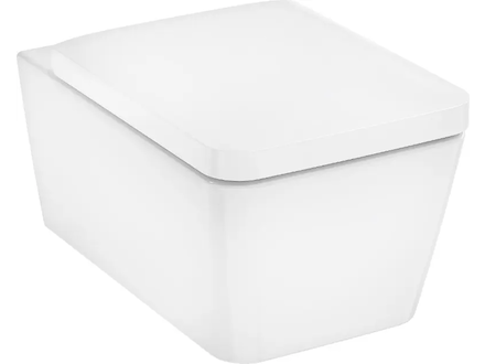 Hansgrohe EluPura Q - Závěsné WC se sedátkem SoftClose, Rimless, SmartClean, bílá 61117450