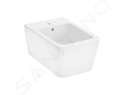 Hansgrohe EluPura Q - Závěsný bidet, otvor pro baterii, HygieneEffect bílá 62044450
