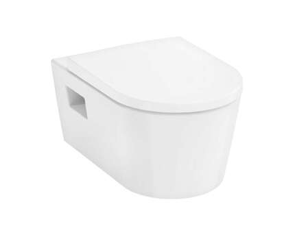 Hansgrohe EluPura S Original - Závěsné WC se sedátkem, Rimless, bílá 60207450