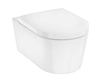 Hansgrohe EluPura S - Závěsné WC se sedátkem SoftClose, AquaFall, SmartClean, bílá 61119450