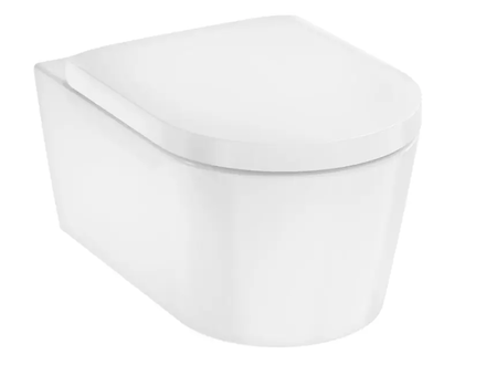 Hansgrohe EluPura S - Závěsné WC se sedátkem SoftClose, Rimless, AquaChannel Flush, SmartClean, EcoSmart, bílá 61186450