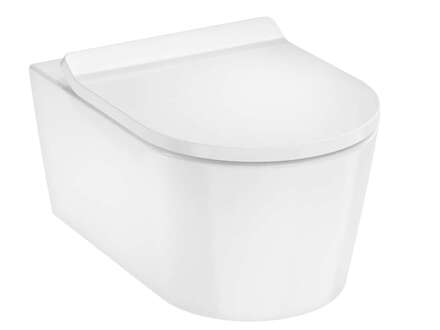Hansgrohe EluPura S - Závěsné WC se sedátkem SoftClose, Rimless, AquaHelix Flush, EcoSmart, bílá 60344450