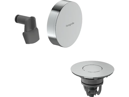 Hansgrohe Exafill - Vrchní sada k vanové odtokové a přepadové soupravě s napouštěním, Push-Open, chrom/chrom 58131000