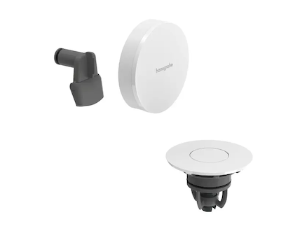 Hansgrohe Exafill - Vrchní sada k vanové odtokové a přepadové soupravě s napouštěním, Push-Open, lesklá bílá/matná bílá 58119700