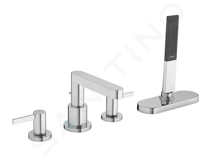 Hansgrohe Finoris - Baterie na okraj vany, 4-otvorová instalace, sBox, chrom 76444000