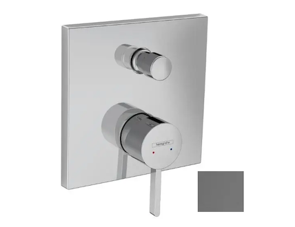 Hansgrohe Finoris - Baterie pod omítku, pro 2 spotřebiče, kartáčovaný černý chrom 76415340