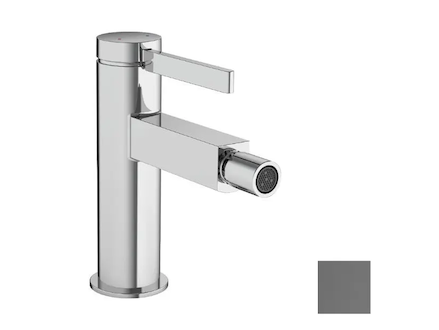 Hansgrohe Finoris - Bidetová baterie s výpustí Push-Open, kartáčovaný černý chrom 76200340