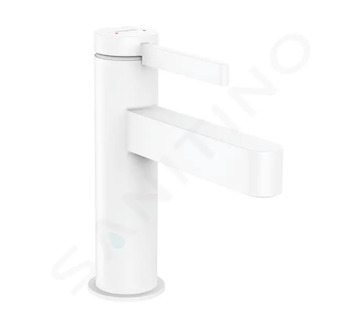 Hansgrohe Finoris - Umyvadlová baterie 110, s výpustí Push-Open, CoolStart, EcoSmart, matná bílá 76024700