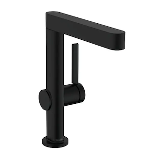 Hansgrohe Finoris - Umyvadlová baterie 230, s výpustí Push-Open a otočným výtokem, matná černá 76060670