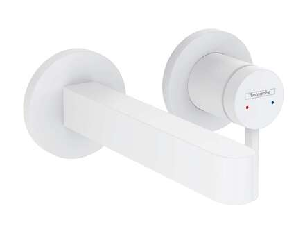 Hansgrohe Finoris - Umyvadlová baterie pod omítku, 2-otvorová instalace, EcoSmart, matná bílá 76051700