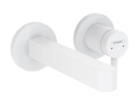 Hansgrohe Finoris - Umyvadlová baterie pod omítku, 2-otvorová instalace, EcoSmart, matná bílá 76051700
