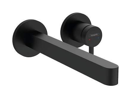 Hansgrohe Finoris - Umyvadlová baterie pod omítku, 2-otvorová instalace, EcoSmart, matná černá 76050670