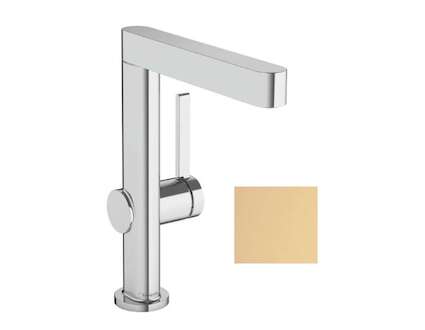 Hansgrohe Finoris - Umyvadlová baterie, s výpustí Push-Open a otočným výtokem, kartáčovaný bronz 76060140
