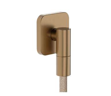 Hansgrohe FixFit Fine Q - Nástěnné kolínko, kartáčovaný bronz 28884140