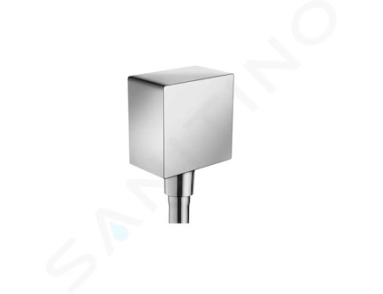 Hansgrohe Fixfit - Přípojka hadice Square se zpětným ventilem, chrom 26455000