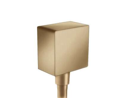 Hansgrohe Fixfit - Přípojka hadice Square se zpětným ventilem, kartáčovaný bronz 26455140