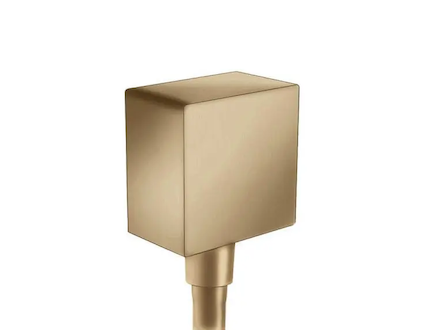 Hansgrohe Fixfit - Přípojka hadice Square se zpětným ventilem, kartáčovaný bronz 26455140