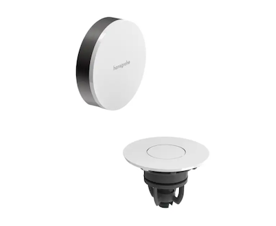 Hansgrohe Flexaplus - Vrchní sada k vanové odtokové a přepadové soupravě s napouštěním, Push-Open, kartáčovaný černý chrom/vysoc