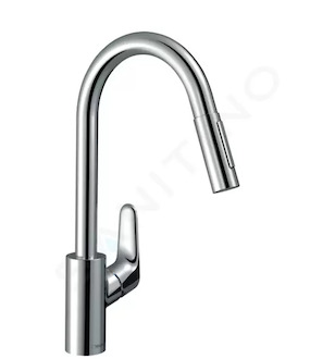 Hansgrohe Focus M41 - Dřezová baterie Focus s výsuvnou sprškou, EcoSmart, chrom 31833000