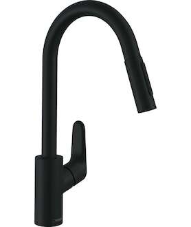 Hansgrohe Focus M41 - Dřezová baterie s výsuvnou sprškou, matná černá 31815670