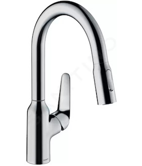 Hansgrohe Focus M42 - Dřezová baterie M4216-H180 s výsuvnou sprškou, sBOX, chrom 71821000