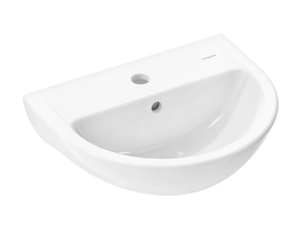 Hansgrohe GladeLake S - Umývátko, 45x37 cm, s přepadem, otvor pro baterii, bílá 60100450