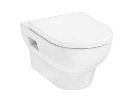 Hansgrohe GladeLake S - Závěsné WC se sedátkem, AquaChannel Flush, Rimless, EcoSmart, bílá 60201450