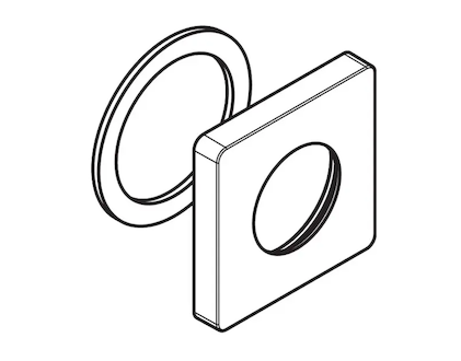 Hansgrohe  - Krycí rozeta, matná černá 93161670