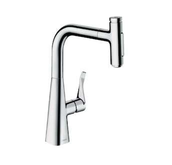 Hansgrohe M71 - Dřezová baterie Metris Select s výsuvnou sprškou, chrom 73822000