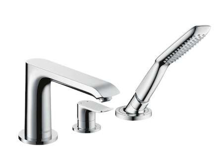 Hansgrohe Metris New - Baterie na okraj vany, 3-otvorová instalace, chrom 31190000