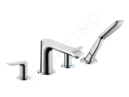 Hansgrohe Metris New - Čtyřotvorová vanová baterie na okraj vany, chrom 31442000