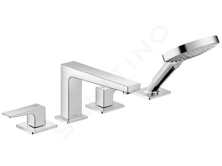 Hansgrohe Metropol - Baterie na okraj vany, 4-otvorová instalace, chrom 32553000