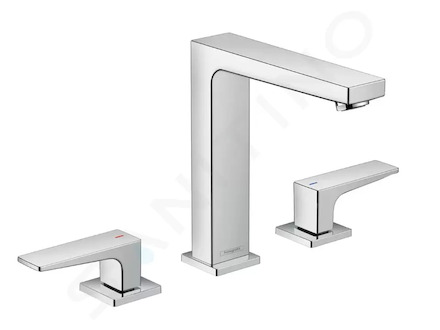 Hansgrohe Metropol - Umyvadlová baterie s výpustí Push-Open, 3-otvorová instalace, chrom 32515000